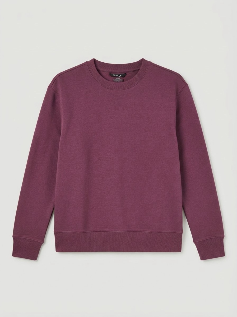 George Mauve Purple Popover Crew Fleece Sweatshirt NWT Size S